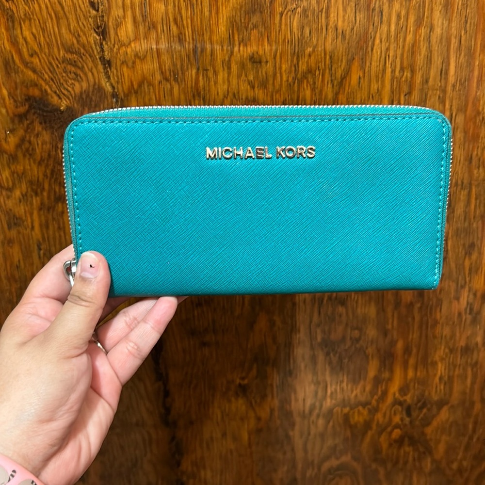 Michael Kors Teal/Turquoise wallet